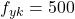 Rendered by QuickLaTeX.com  f_{yk} = 500