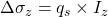 Rendered by QuickLaTeX.com  \Delta \sigma_{z} = q_{s}\times I_{z}