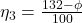 Rendered by QuickLaTeX.com  \eta _{3} = \frac{132-\phi }{100}