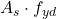 Rendered by QuickLaTeX.com  A_{s} \cdot f_{yd}