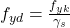 Rendered by QuickLaTeX.com f_{yd} = \frac{f_{yk}}{\gamma_{s}}